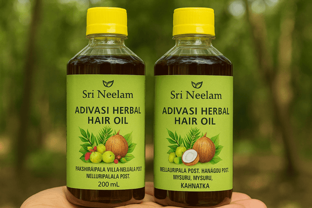 Hakki Pikki - Adivasi hair oil - Sri Neelam Adivasi Herbal Hair Oil 500 ML - Sri Neelam Adivasi Herbal Hair Oil
