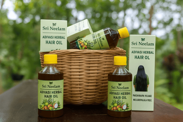 Hakki Pikki - Adivasi hair oil - Sri Neelam Adivasi Herbal Hair Oil 1000 ML - Sri Neelam Adivasi Herbal Hair Oil